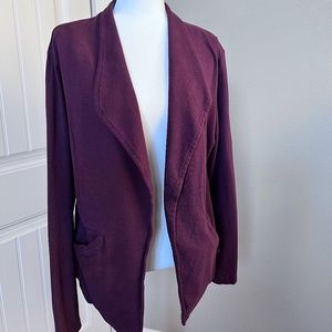 Caslon XL Maroon Knit Blazer